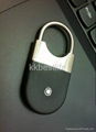 black soft smooth surface keychain