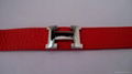 genuine leather stainless steel bracelet   with popular H design  1