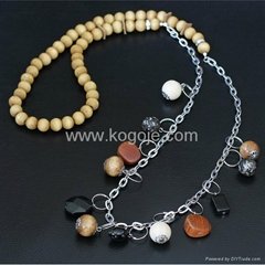 wood and stone necklace