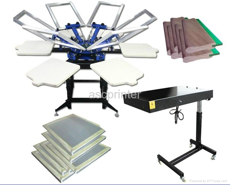 6-6 screen print silk printing press flash dryer kit