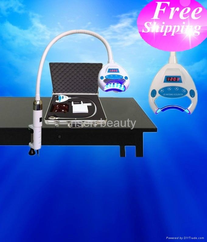 Newest portable teeth whitening lamp machine in case with 12 led blue lights
