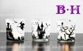 11BH8080A Haloween glass candle holder