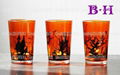 11BH8077A Halloween glass candle holder