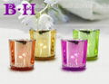 11BH10002 shiny glass tealight holder