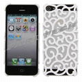 iPhone 5 Case White Electroplating Hollow Out Pattern Hard Back Skin Case Cover 4