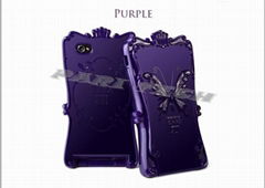 iPhone4 4 Case Rose Butterfly Magic Mirror Case for iPhone 4/4S, with Holder