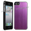 iPhone5 Purple Brushed Metal Aluminum Chrome Hard Back Skin Case for iPhone 5 3