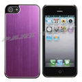 iPhone5 Purple Brushed Metal Aluminum Chrome Hard Back Skin Case for iPhone 5 5