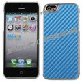 iPhone5 Case Blue Carbon Fiber Electroplating Hard Back Case Skin for iPhone 5 3