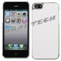 iPhone5 White Carbon Fiber Electroplating Hard Back Case Skin Cover for iPhone 5 3