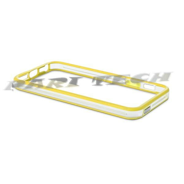 iPhone5 Case Yellow TPU Silicone Bumper Frame Case Cover w/ Volume Button  2