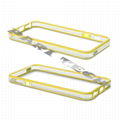 iPhone5 Case Yellow TPU Silicone Bumper Frame Case Cover w/ Volume Button  3