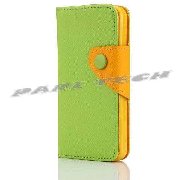 iPhone 5 Case Leather Flip Wallet Case Cover Pouch w ID Credit Card Slot  5
