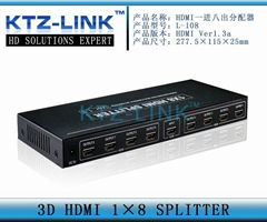3D HDMI 1×8 分配器