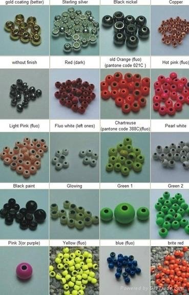 tungsten beads with counter hole