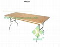 Wood folding table