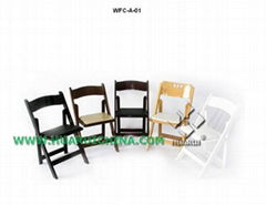 Wood folding chair