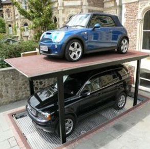 Private Garden Parking Use Invisible Space-saving Four Post Car Lift 3