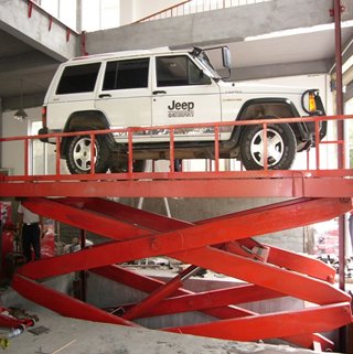 4S Shop Use Low Investment And Maintainence Scissor Car Carrying Lift 2