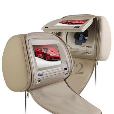 2x7" Headrest Monitor DVD Player headrest dvd player car dvd player with game