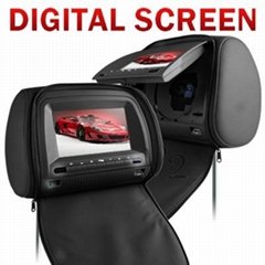 2x7" Headrest Monitor DVD Player With Digital Screen headrest dvd player car dvd