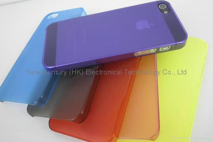 Transparent Plastic Case Frosted Style Ultra-thin for iphone 5 back cover cases 2