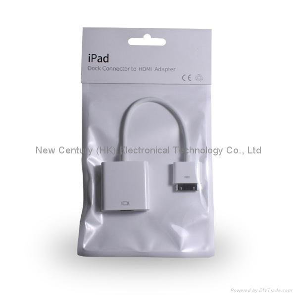 HDMI Adapter for Apple's iPad/iPhone/iPod Series 4