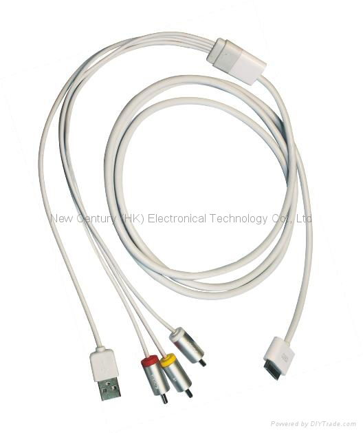 Composite A/V Cable for iphone Series 2