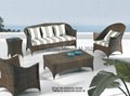 PE Rattan outdoor sofa sets 3