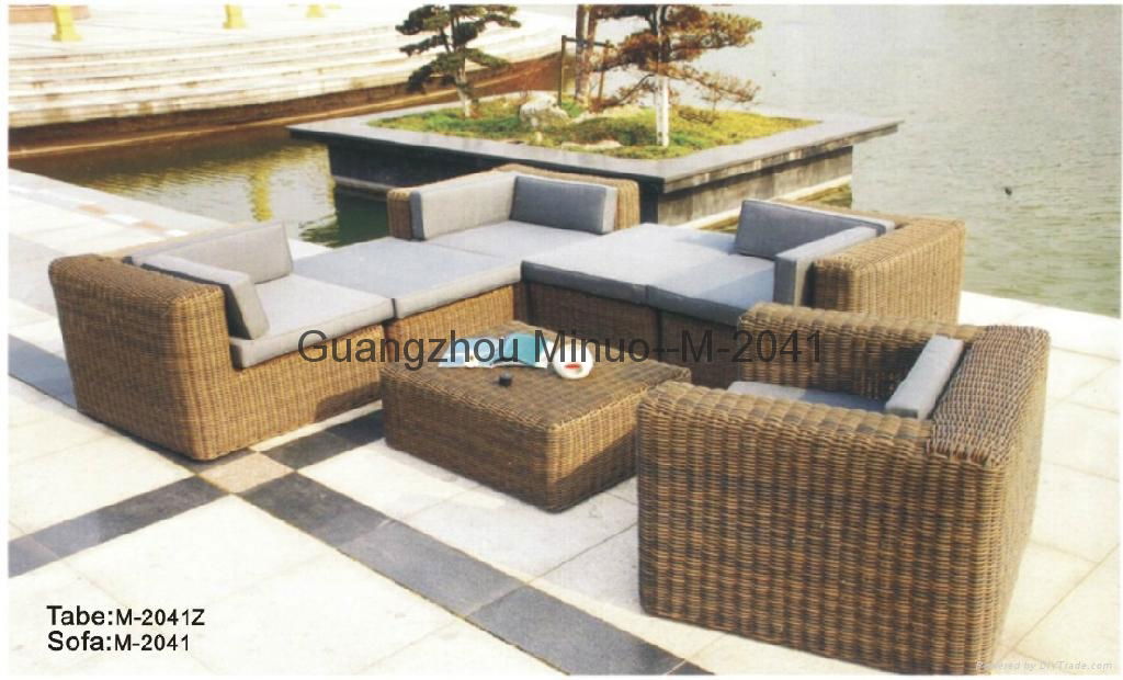 PE Rattan outdoor sofa sets 5