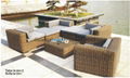 PE Rattan outdoor sofa sets 5