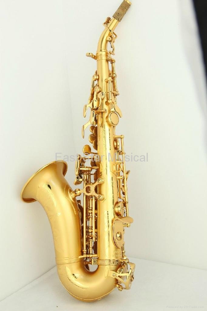 brush gold curved soprano saxophone 2