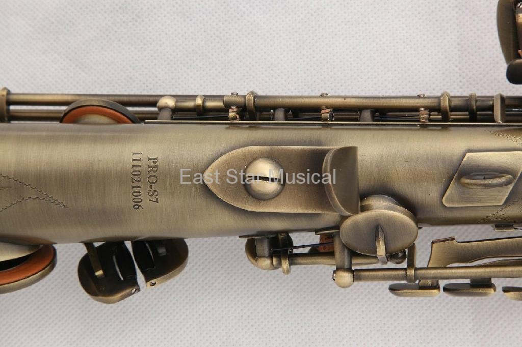antique bronze soprano saxophone  5