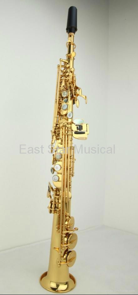 gold lacquer soprano saxophone 