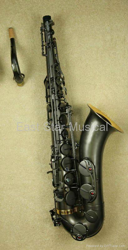 brush black nickel tenor saxophone 