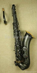 brush black nickel tenor saxophone