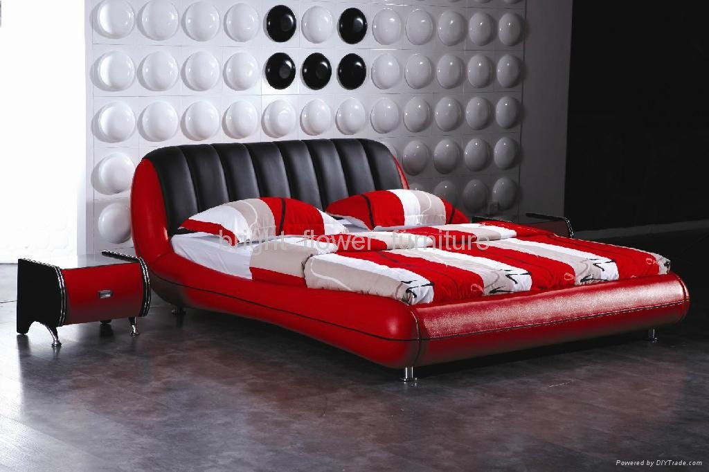 Basic Upholstered PU Leather Bed 
