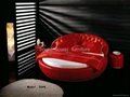 red color Round Bed /Leather Bed  1