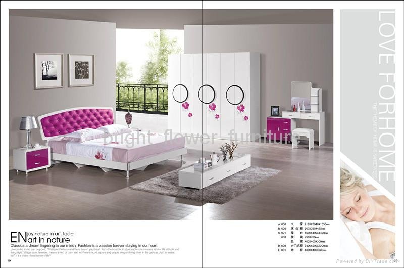 modern color panel bedroom set 3