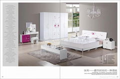 Modern Wood Bedroom Sets (bed,dresser,wardrobe) 