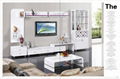 White high gloss mdf modern TV stand TV table  3