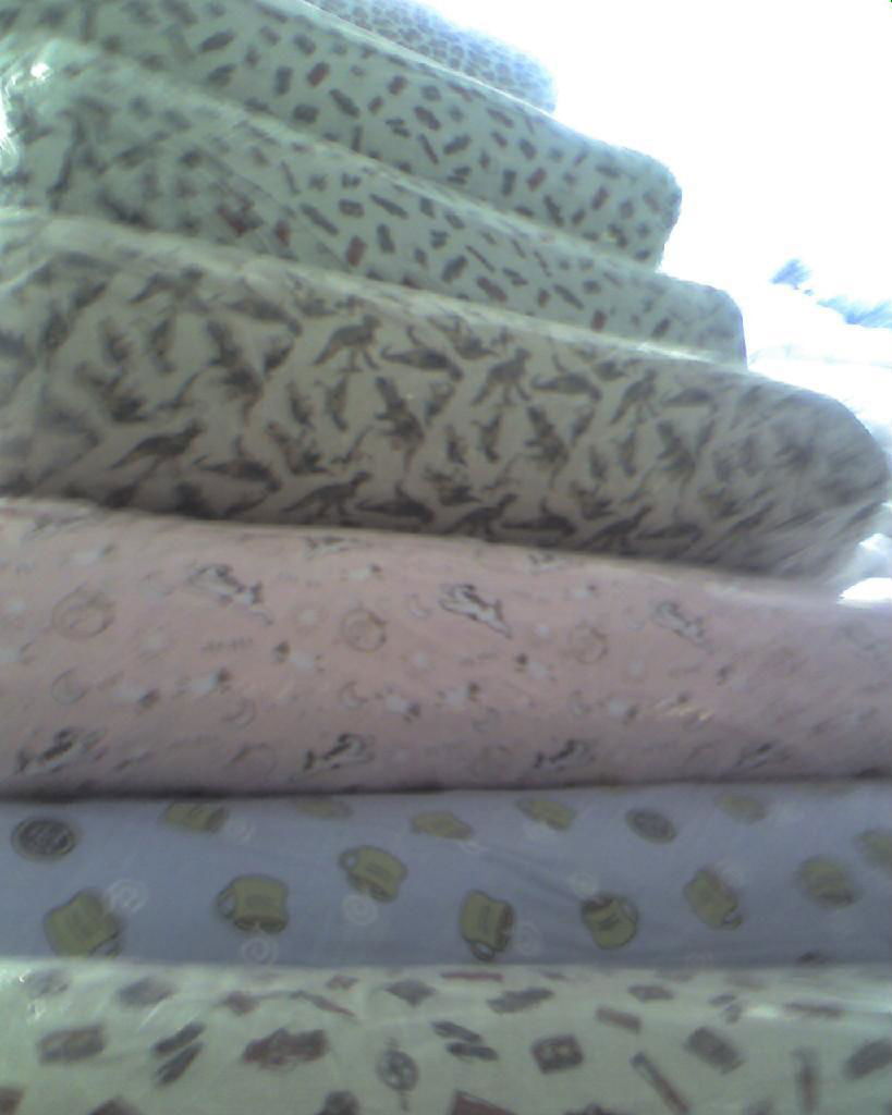 STOCK OF PRINTED COTTON FLANNE