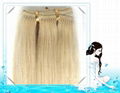 Top quality blond color hair weft