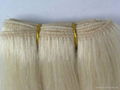 Top quality blond color hair weft  5