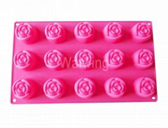 silicone cake mold in rose shape
