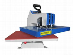 Swing head heat transfer press machine