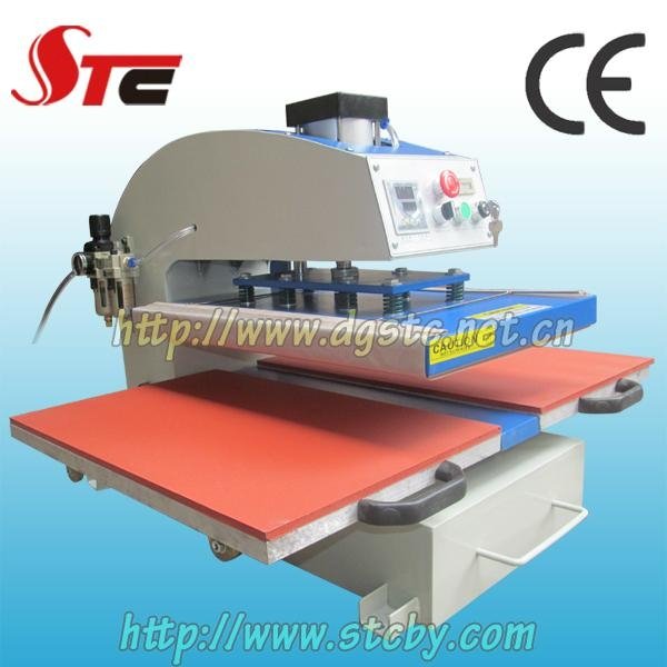 STC CE appoved Pneumatic automatic Double Stations pneumatic heat press