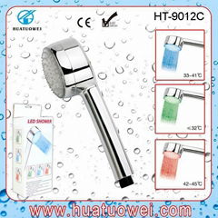 led temperatture controlling bath shower head