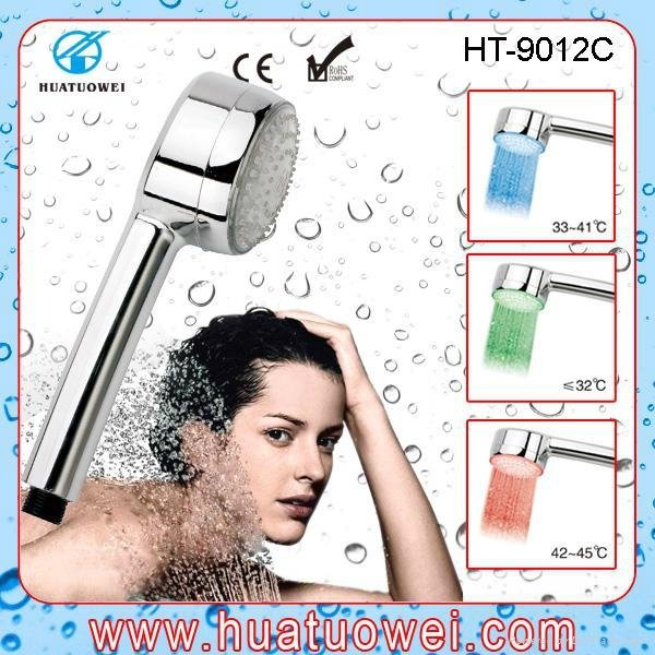 led temperatture controlling bath shower head 2