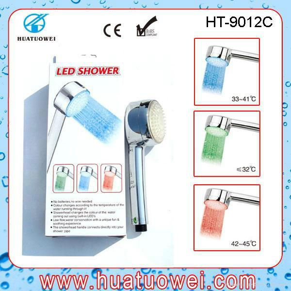 led temperatture controlling bath shower head 4